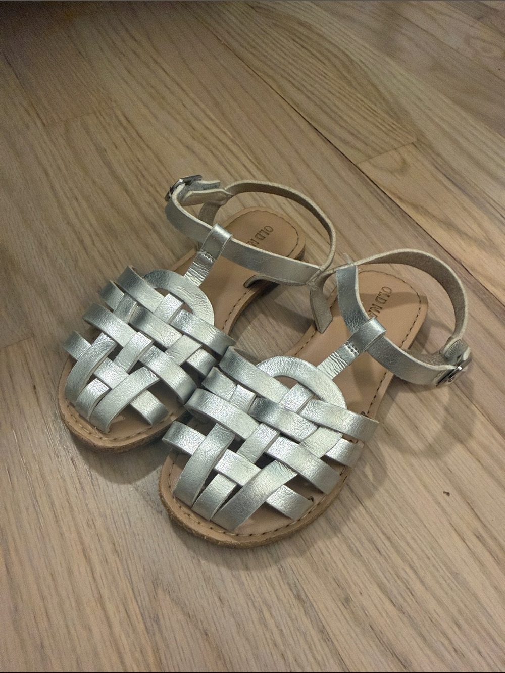 Old Navy Kids Silver Woven Sandals size C9